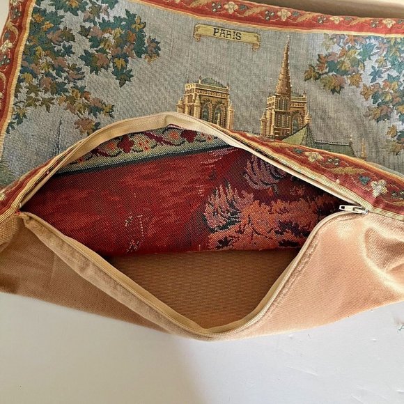 Paris Large European Tapestry Cushion Pillow Cover Home Decor 18x18" no Infill - Picture 11 of 13